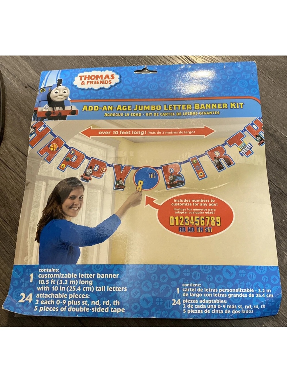 Thomas & Friends Blue Jumbo 'Happy Birthday' Letter Banner Kit